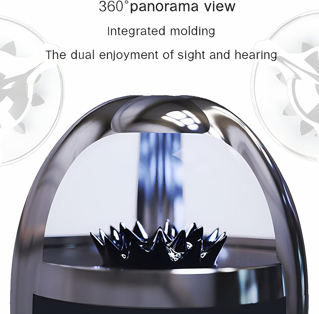 Ferrofluid Speaker Sound Visualizer - Dancing Ferrofluid Display Ferro Fluid, Small Transparent Bluetooth Magnetic Fluid Speaker Birthday Gifts for Men (Black)
