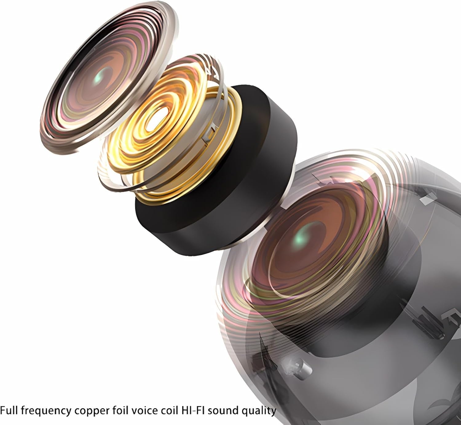 Ferrofluid Speaker Sound Visualizer - Dancing Ferrofluid Display Ferro Fluid, Small Transparent Bluetooth Magnetic Fluid Speaker Birthday Gifts for Men (Black)