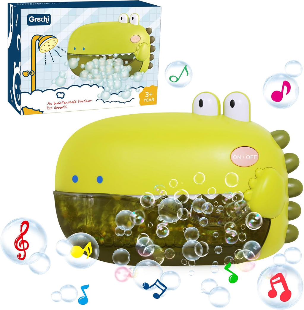 Dinosaur Bath Toys,Baby Bath Toys for the Baby Bathtub,Toddler Automatic Bubble Machine,Plays 12 Children’S Songs, Makes Great for Toddlers Age 2 3 Year Old Girl Boy