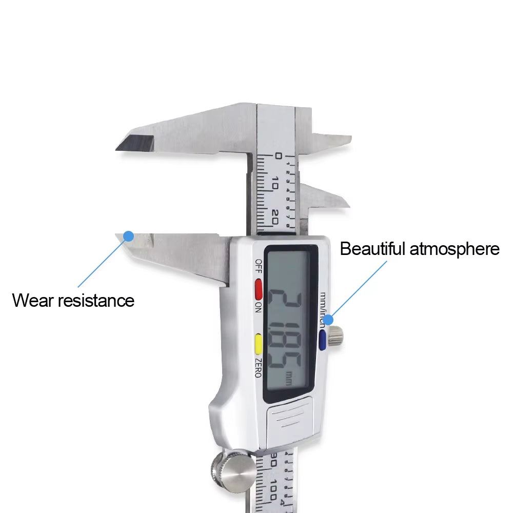 6 Inch 150Mm Digital Vernier Caliper Stainless Steel Micrometer Measuring Tool Depth Ruler Messschieber Paquimetro