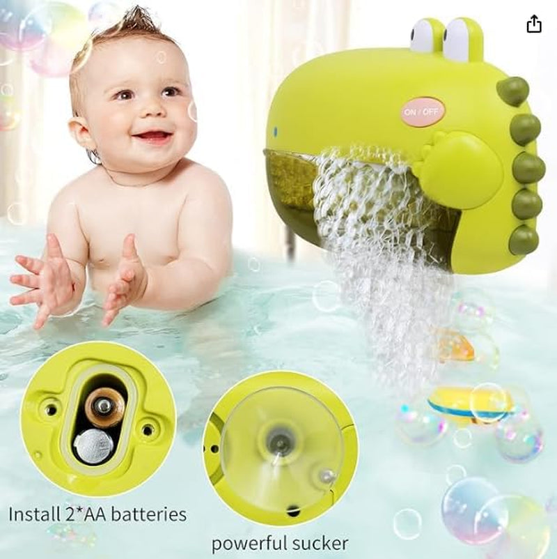 Dinosaur Bath Toys,Baby Bath Toys for the Baby Bathtub,Toddler Automatic Bubble Machine,Plays 12 Children’S Songs, Makes Great for Toddlers Age 2 3 Year Old Girl Boy