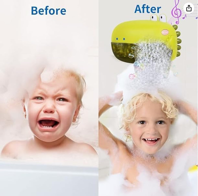 Dinosaur Bath Toys,Baby Bath Toys for the Baby Bathtub,Toddler Automatic Bubble Machine,Plays 12 Children’S Songs, Makes Great for Toddlers Age 2 3 Year Old Girl Boy